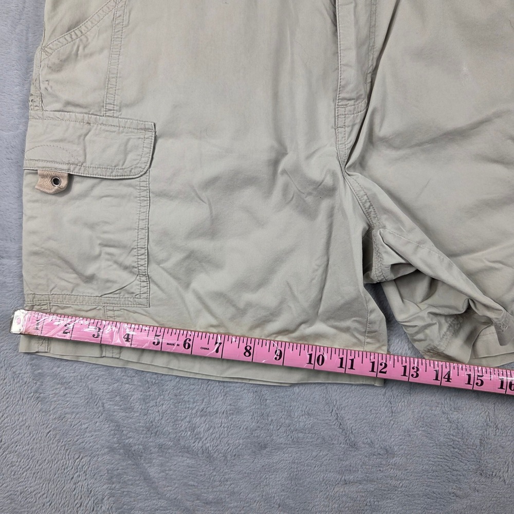 Columbia Cargo Shorts Womens Medium Tan Khaki Excellent Hiking Outdoor Cotton - Picture 8 of 8